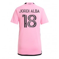Camisa de Futebol Inter Miami Jordi Alba #18 Equipamento Principal Mulheres 2024-25 Manga Curta